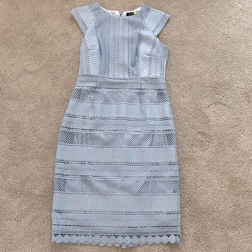 Tahari Blue Lace Dress